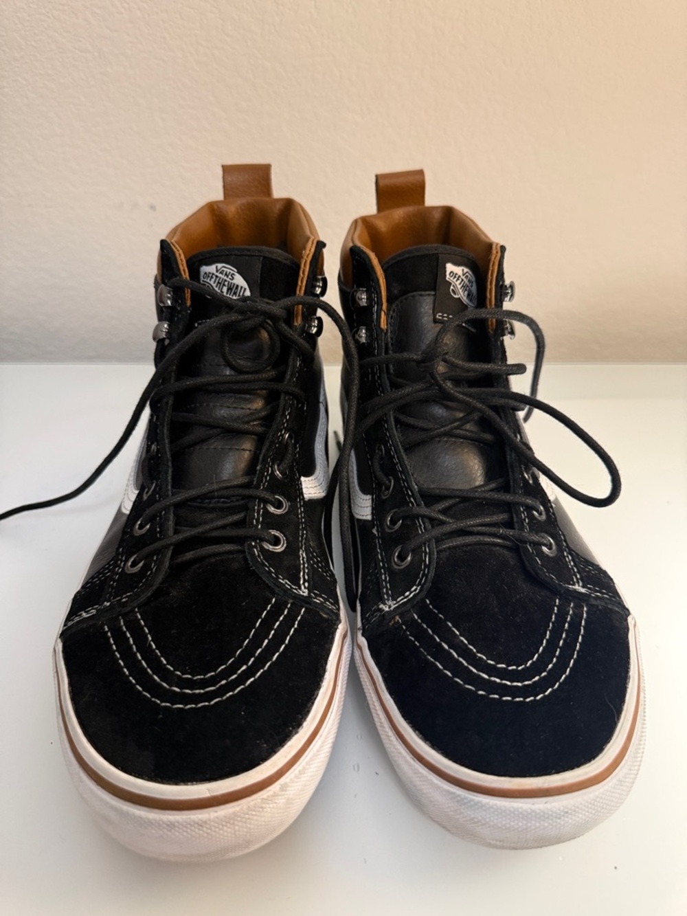 Vans Men’s Black and Brown High-Top Skate Sneakers Size 10.5 - Picture 6 of 8